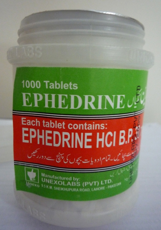 Ephedrine HCL 30mg by Unexo x 1 Pack of 1000 tablets