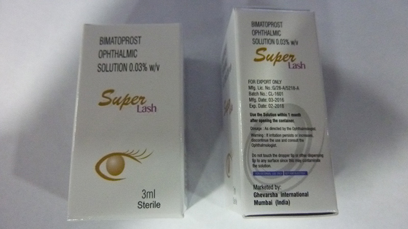 Super Lash 3 ml. of 0.03%, Authentic Super Lash Supplier India